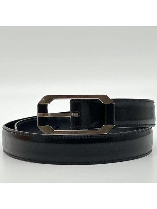 Gucci Era Belt Leather Black Vintage main image 8
